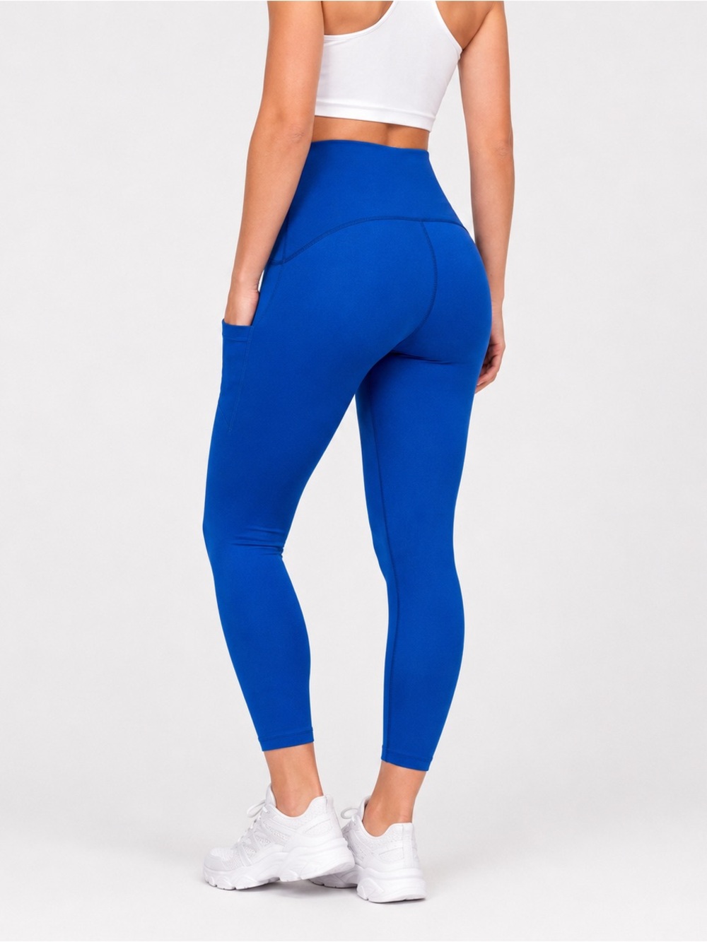 SPANX Booty Boost Pocket Leggings Royal Blue High Rise Size L - Picture 2 of 9